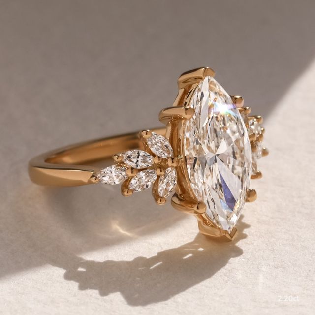 Anastasia Yellow Gold Unique Engagement Ring