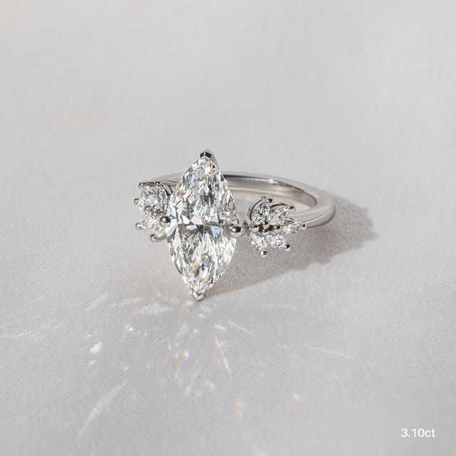 Anastasia White Gold Cluster Engagement Ring