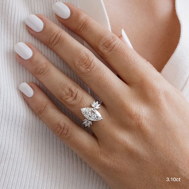 Anastasia White Gold Cluster Engagement Ring