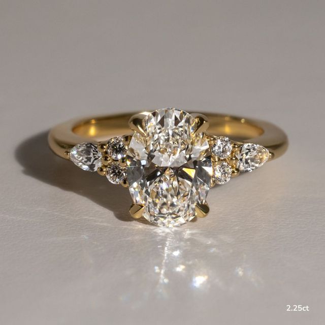 Nanami Yellow Gold Trilogy Engagment Ring