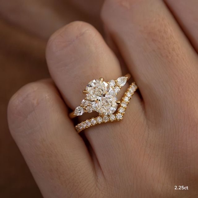 Nanami Yellow Gold Trilogy Engagment Ring