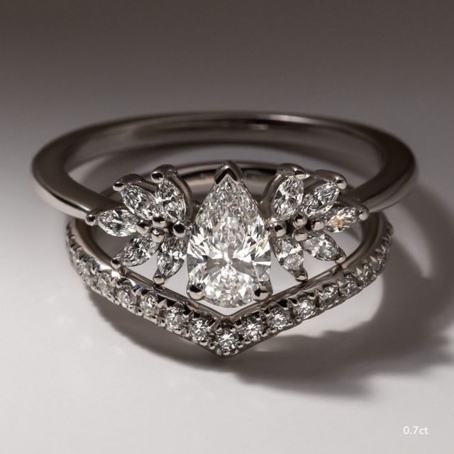 Anastasia White Gold Unique Engagement Ring