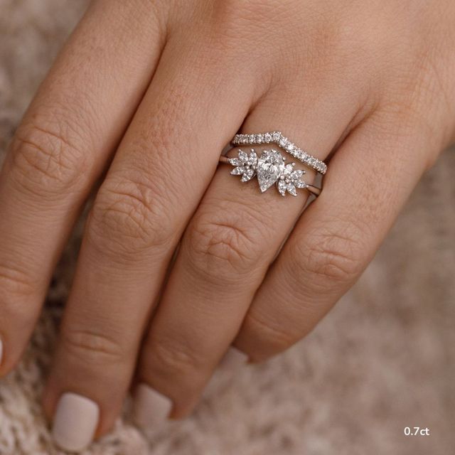 Anastasia White Gold Unique Engagement Ring