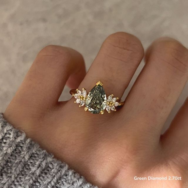 Anastasia Yellow Gold Unique Engagement Ring