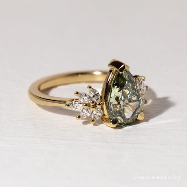 Anastasia Yellow Gold Unique Engagement Ring