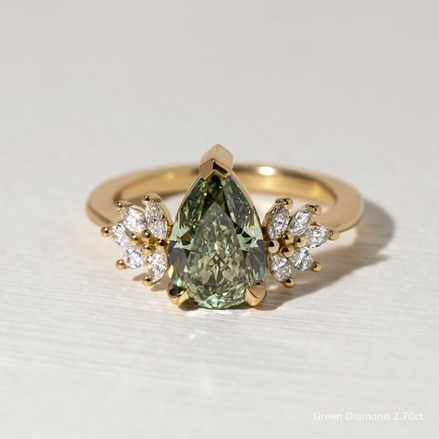 Anastasia Yellow Gold Unique Engagement Ring