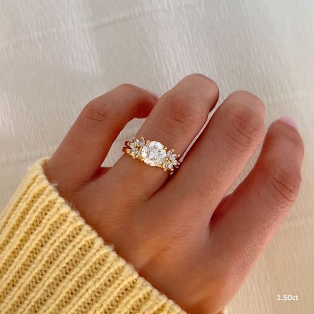 Anastasia Yellow Gold Unique Engagement Ring