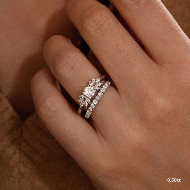 Anastasia White Gold Unique Engagement Ring