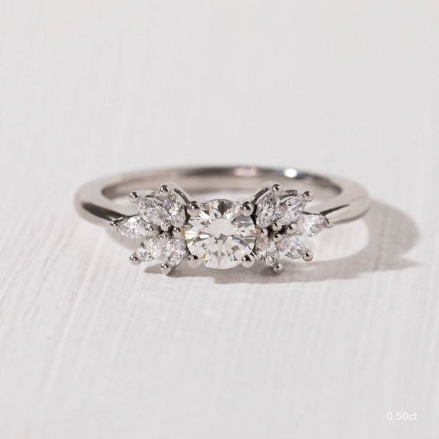Anastasia White Gold Unique Engagement Ring