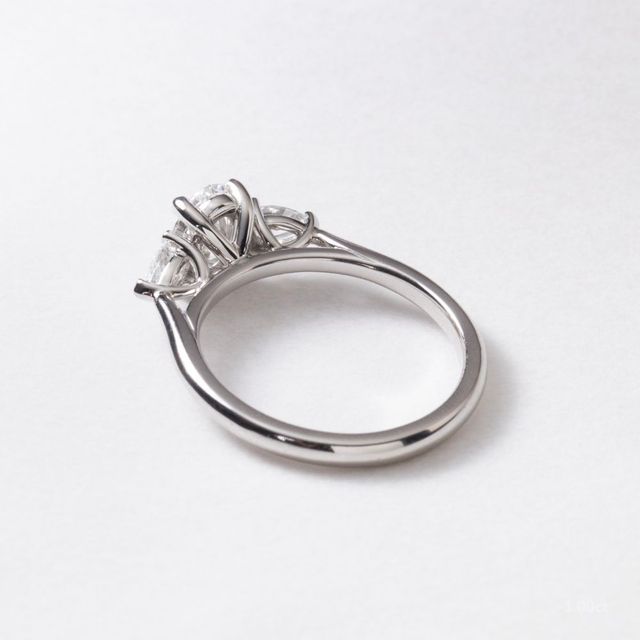 Amaya Platinum Pear Shape Wedfit Trilogy Engagement Ring