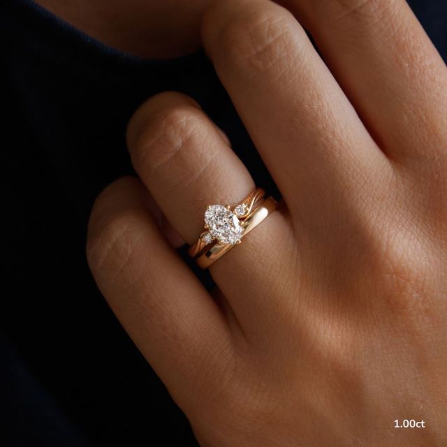 Alani Yellow Gold Three Stone Twisted Band Engagement Ring