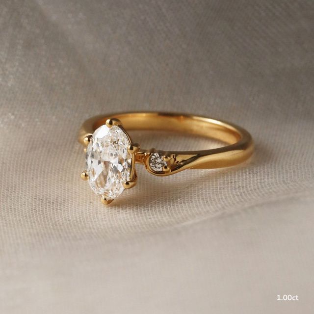 Alani Yellow Gold Three Stone Twisted Band Engagement Ring