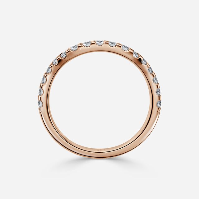Rose Gold U Shaped To Fit Diamond Wedding Band