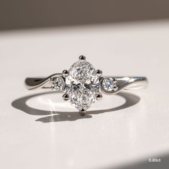 Alani White Gold Three Stone Twisted Band Engagement Ring