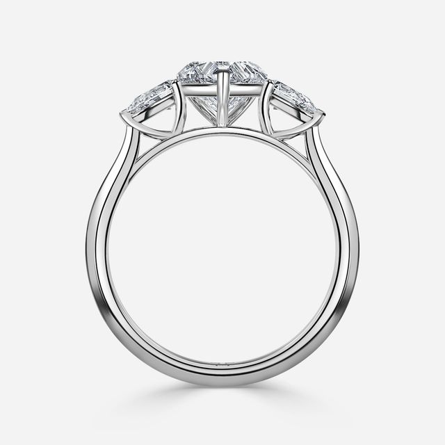 Amaya White Gold Pear Shape Wedfit Trilogy Engagement Ring
