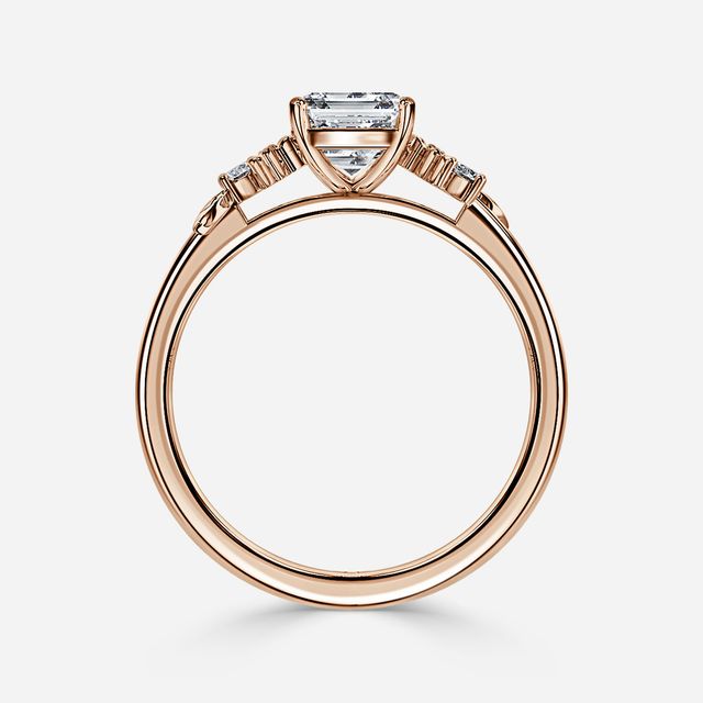 Eden Rose Gold Floral Vine Leaf Engagement Ring