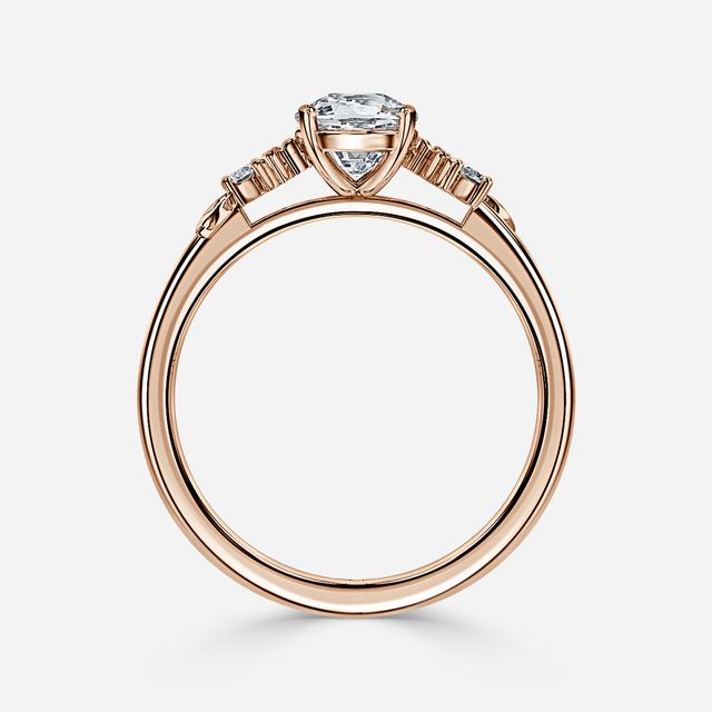 Eden Rose Gold Floral Vine Leaf Engagement Ring