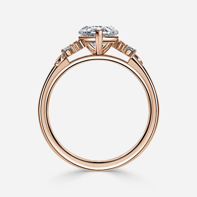 Eden Rose Gold Floral Vine Leaf Engagement Ring