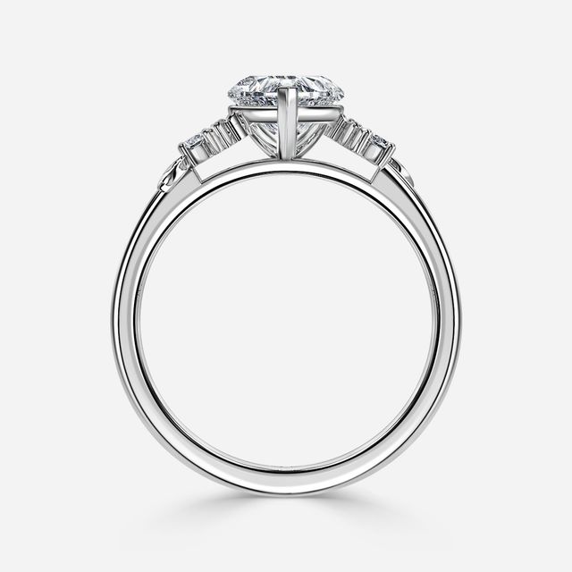 Eden White Gold Floral Vine Leaf Engagement Ring