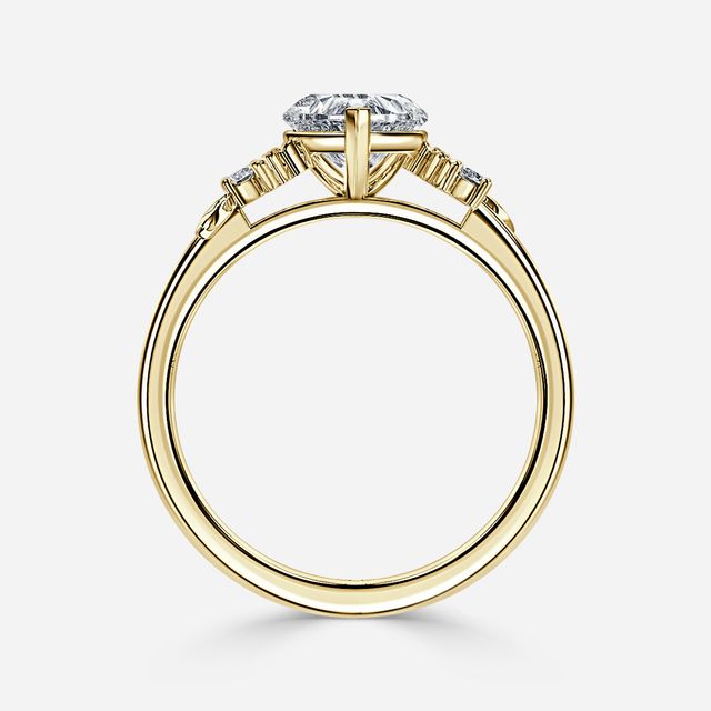 Eden Yellow Gold Floral Vine Leaf Engagement Ring