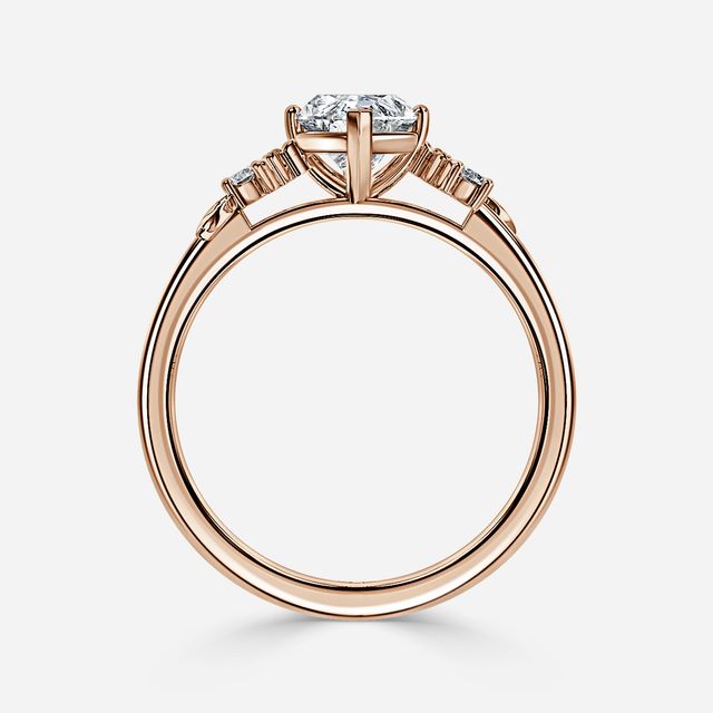 Eden Rose Gold Floral Vine Leaf Engagement Ring