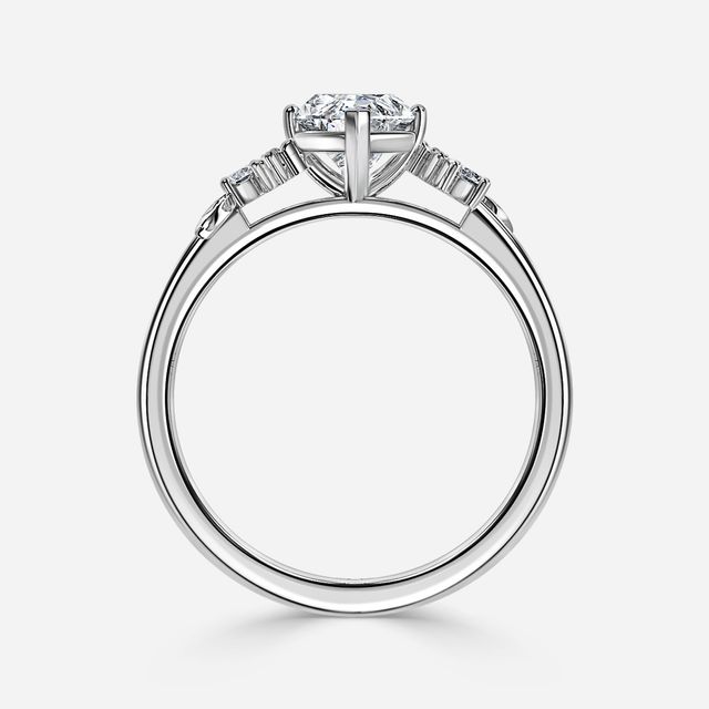 Eden White Gold Floral Vine Leaf Engagement Ring