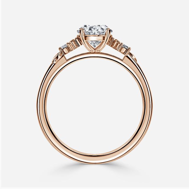 Eden Rose Gold Floral Vine Leaf Engagement Ring