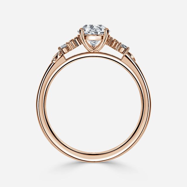 Eden Rose Gold Floral Vine Leaf Engagement Ring