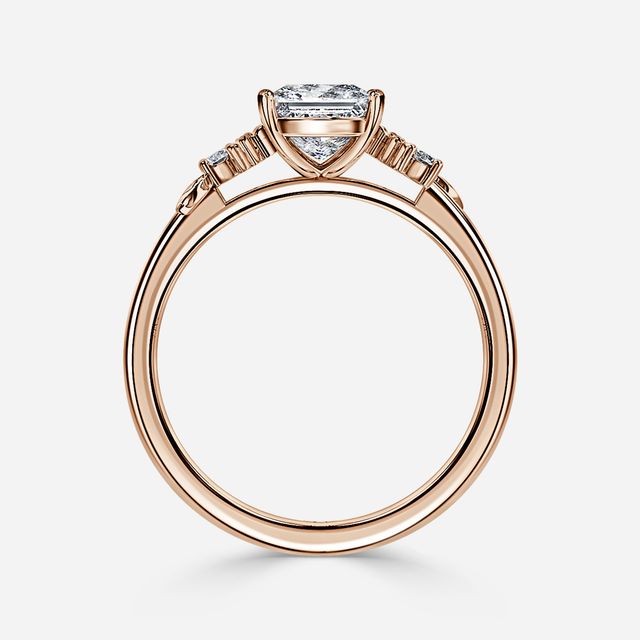 Eden Rose Gold Floral Vine Leaf Engagement Ring