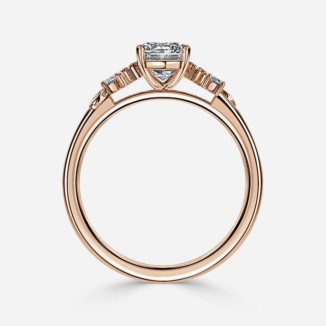 Eden Rose Gold Floral Vine Leaf Engagement Ring
