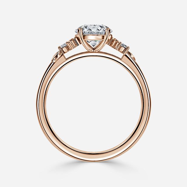 Eden Rose Gold Floral Vine Leaf Engagement Ring