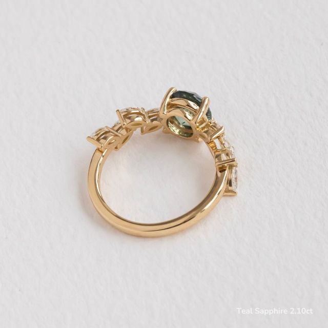 Elea Yellow Gold Flower Engagement Ring