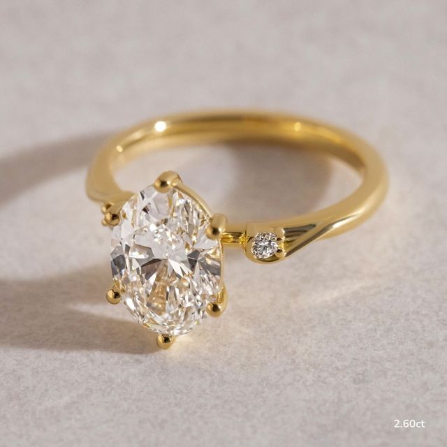 Alani Yellow Gold Three Stone Twisted Band Engagement Ring