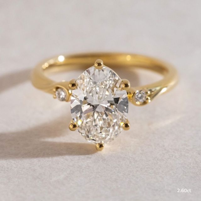 Alani Yellow Gold Three Stone Twisted Band Engagement Ring