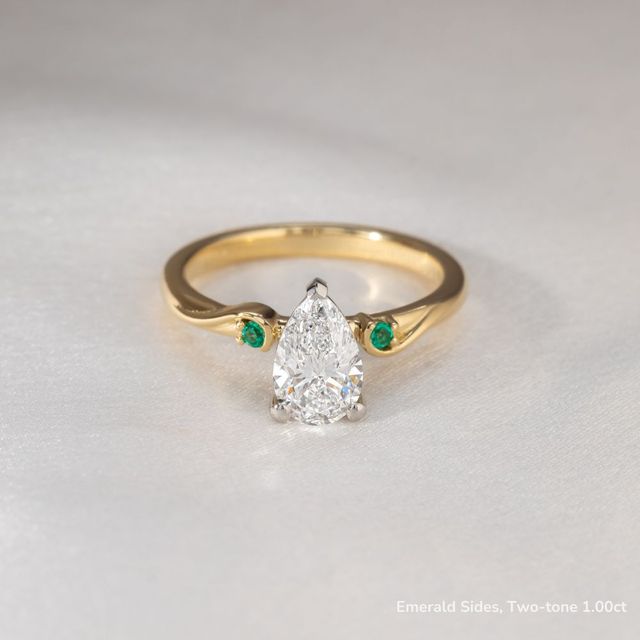 Alani Yellow Gold Three Stone Twisted Band Engagement Ring