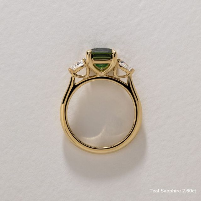 Amaya Yellow Gold Pear Shape Wedfit Trilogy Engagement Ring