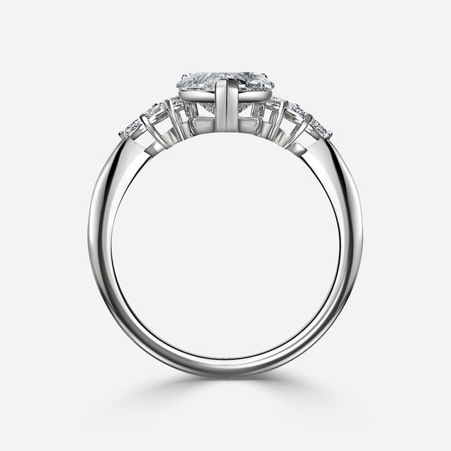 Anastasia White Gold Pavé Band Bridal Set Engagement Ring