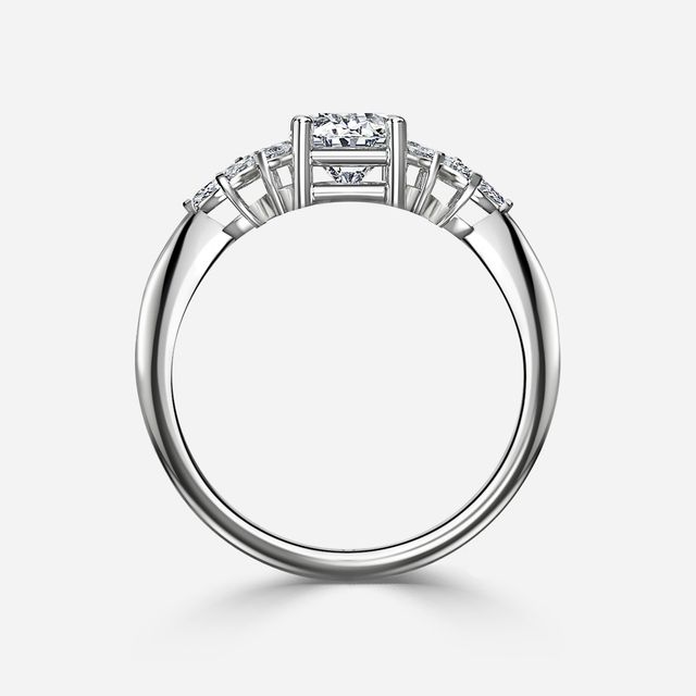 Anastasia Platinum Pavé Band Bridal Set Engagement Ring