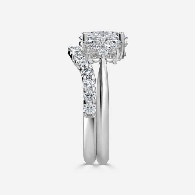 Anastasia Platinum Pavé Band Bridal Set Engagement Ring