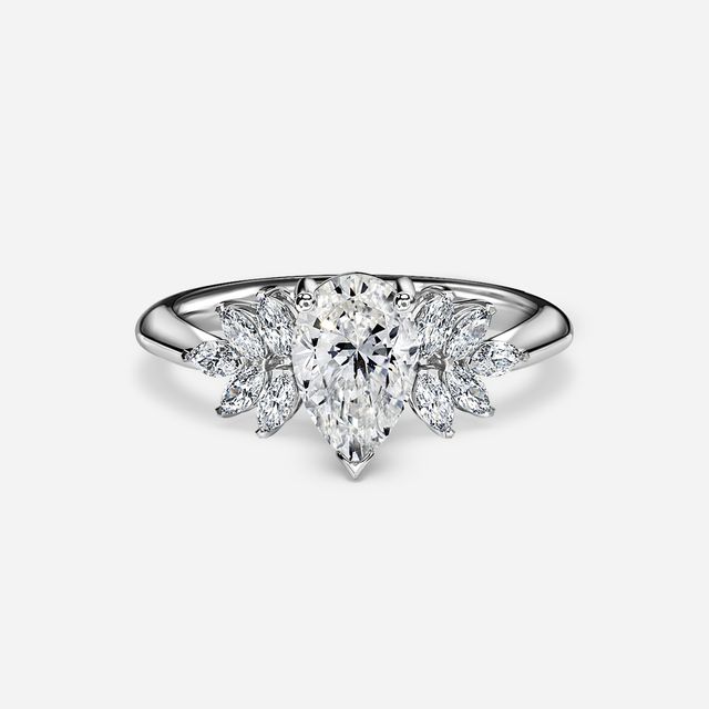 Anastasia Platinum Pavé Band Bridal Set Engagement Ring