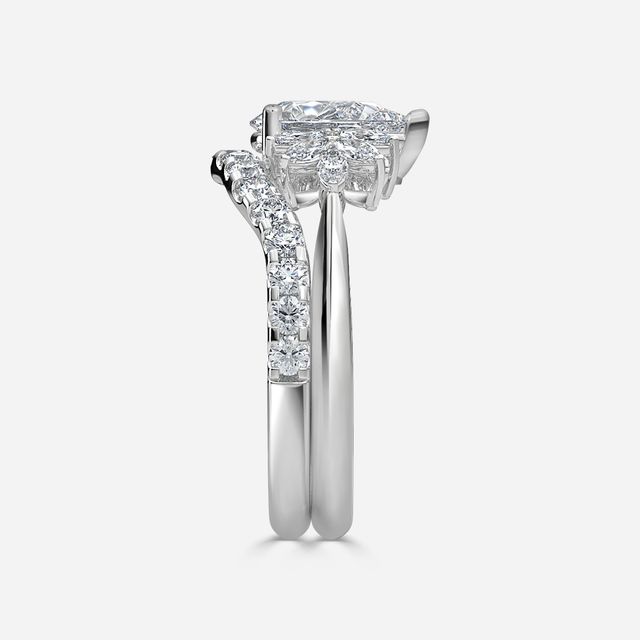 Anastasia Platinum Pavé Band Bridal Set Engagement Ring