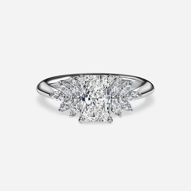 Anastasia Platinum Pavé Band Bridal Set Engagement Ring
