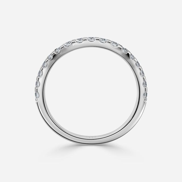 Anastasia White Gold Pavé Band Bridal Set Engagement Ring