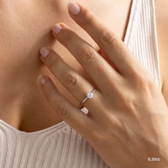 Chelsea Dainty White Gold Engagement Ring