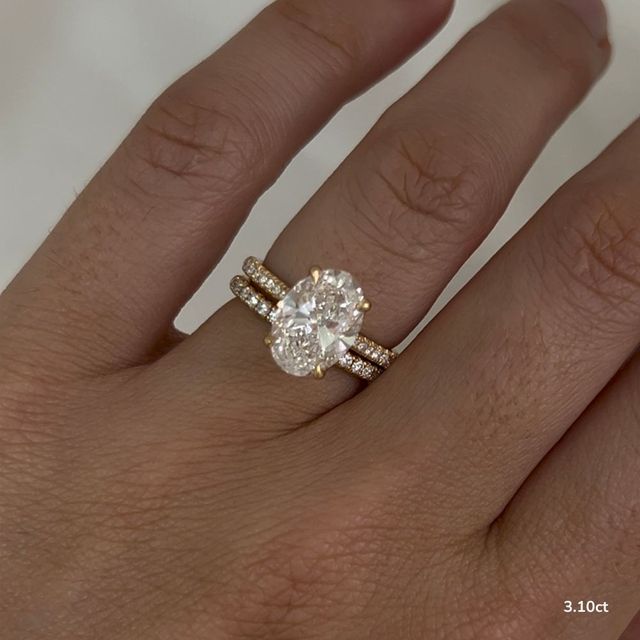 Aerin Pave Yellow Gold Flower Engagement Ring