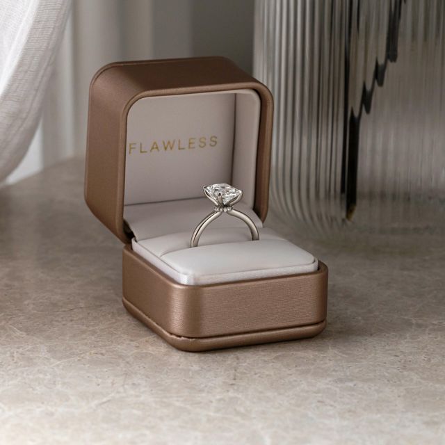 2.00ct Eliana Platinum Hidden Halo Engagement Ring Radiant Lab Diamond