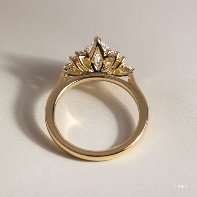 Holly Yellow Gold Cluster Engagement Ring