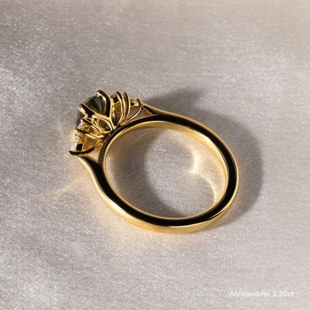 Holly Yellow Gold Cluster Engagement Ring