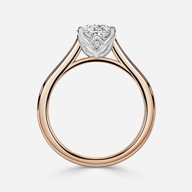 Aerin Rose Gold Two Tone Solitaire Engagement Ring