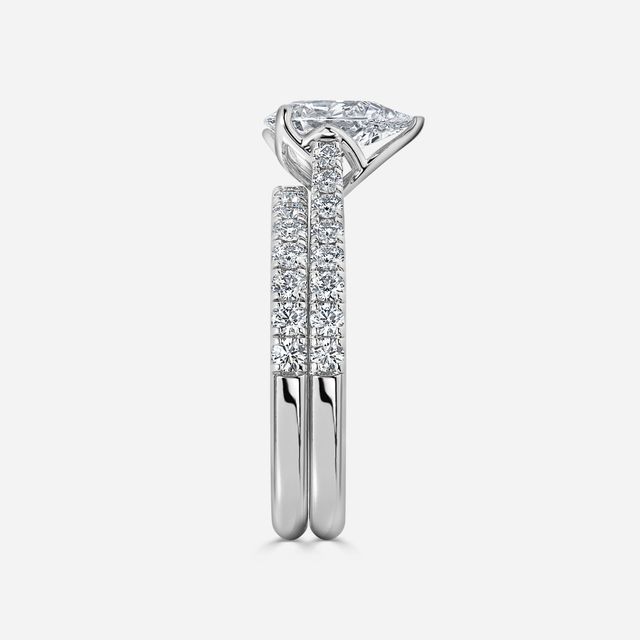 Aerin Platinum Pavé Band Bridal Set Engagement Ring